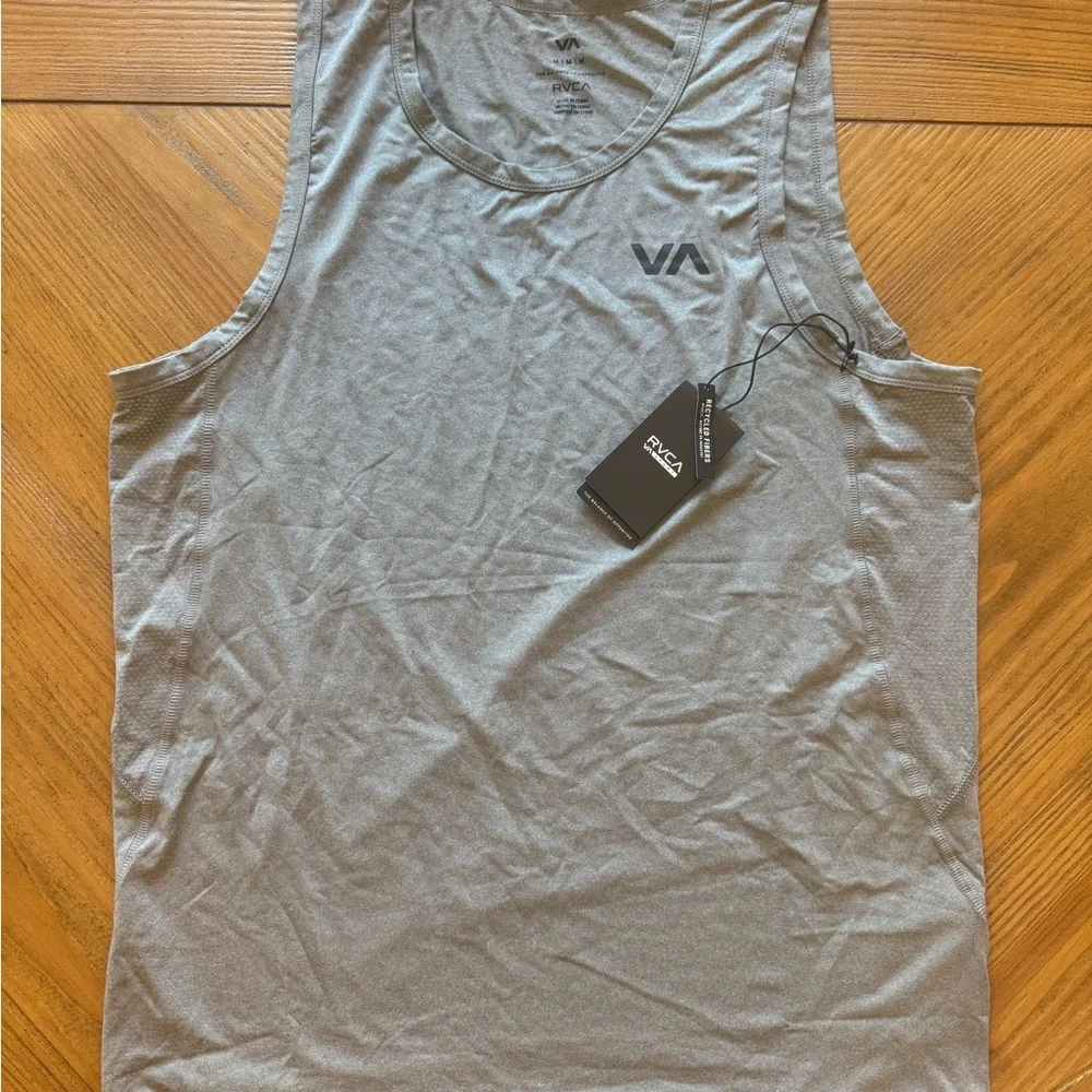 RVCA Men's Sport Vent Tank Top Gray Medium NWT - Picture 1 of 4
